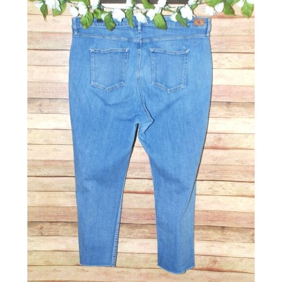 Lauren Ralph Lauren Jeans Size 20W Regal Straight Crop Stretch Denim Raw Hem - Picture 5 of 12